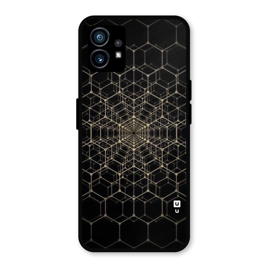 Gold Web Metal Back Case for Nothing Phone 1
