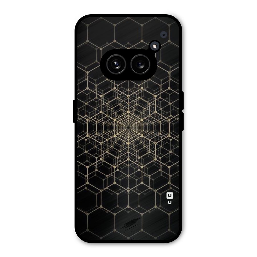 Gold Web Metal Back Case for Nothing Phone 2a Plus