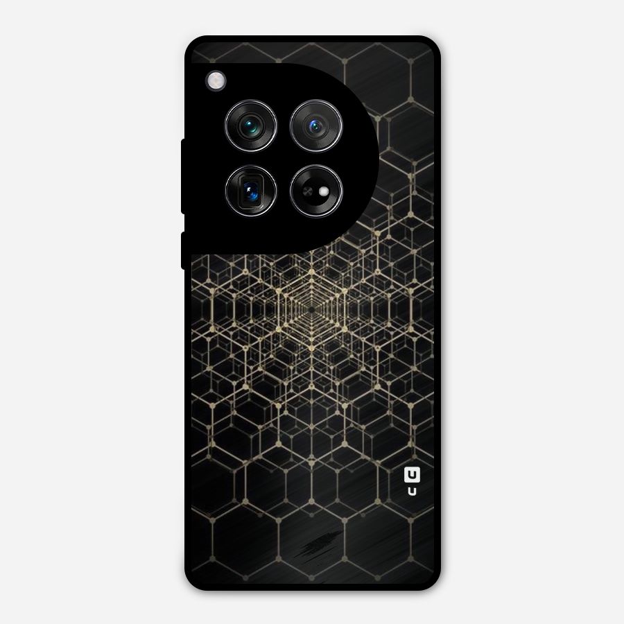 Gold Web Metal Back Case for OnePlus 12