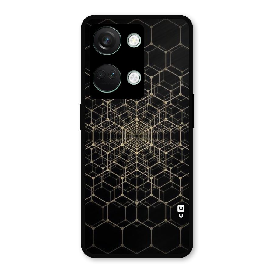 Gold Web Metal Back Case for OnePlus Nord 3