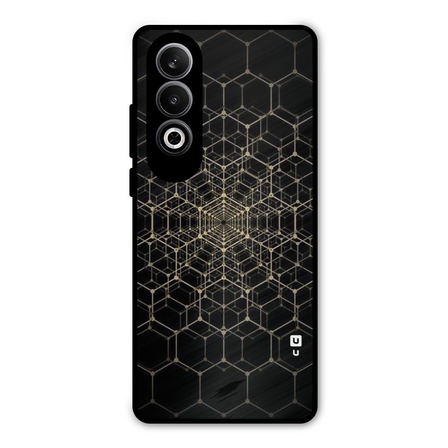 Gold Web Metal Back Case for OnePlus Nord CE4