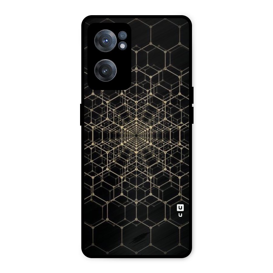 Gold Web Metal Back Case for OnePlus Nord CE 2 5G