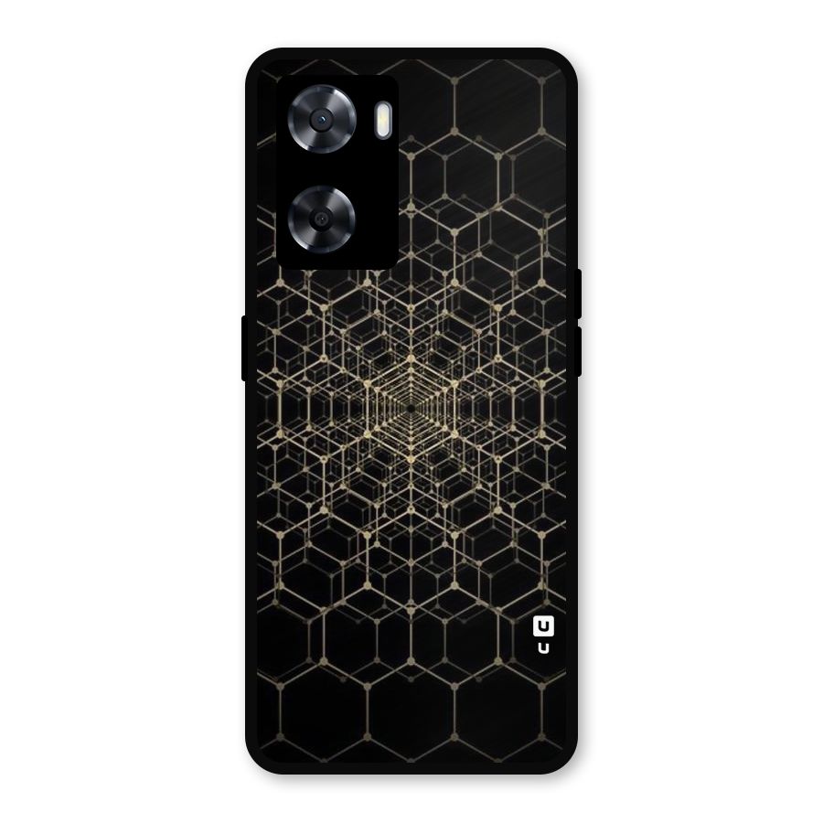 Gold Web Metal Back Case for Oppo A77