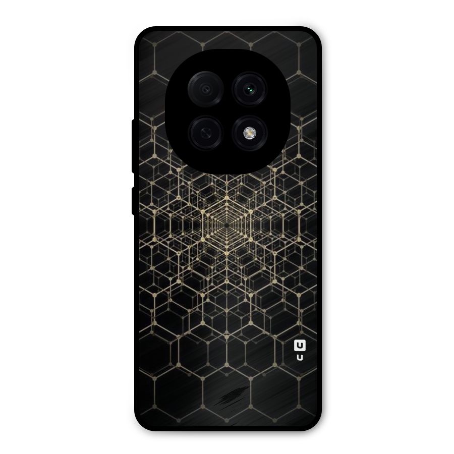 Gold Web Metal Back Case for Oppo F29 Pro