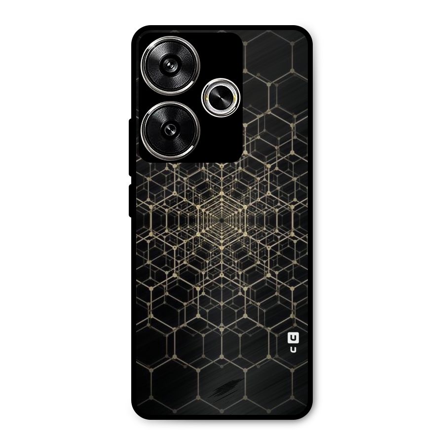Gold Web Metal Back Case for Poco F6