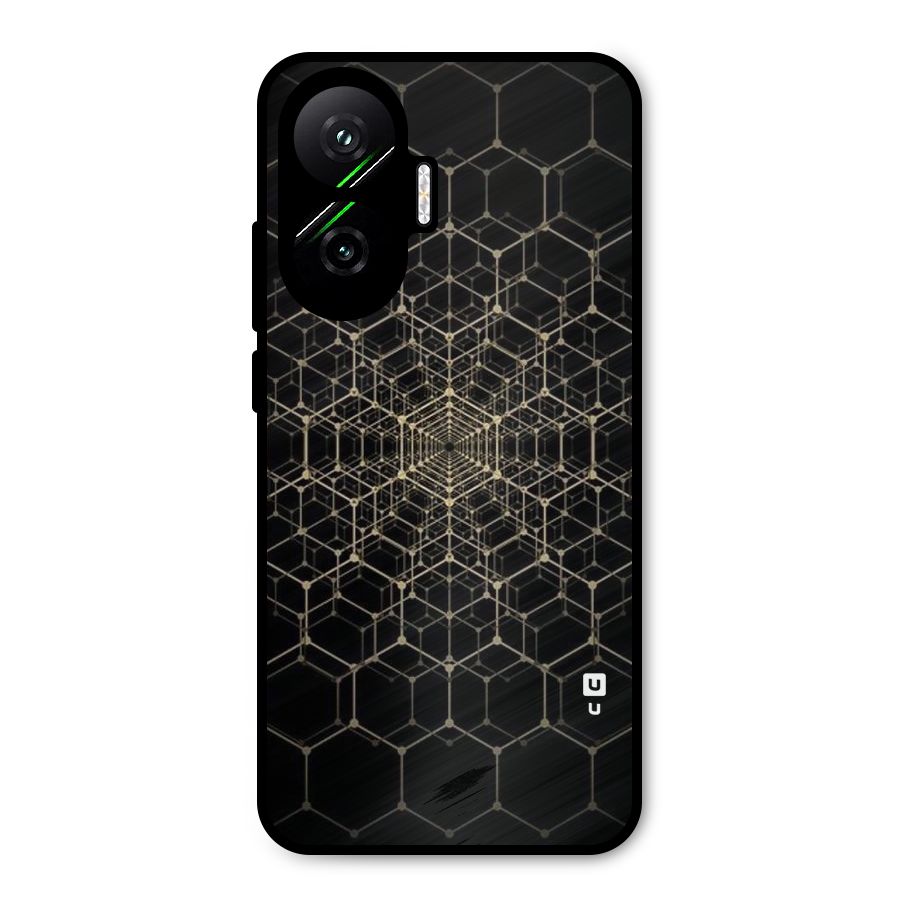 Gold Web Metal Back Case for Poco F7
