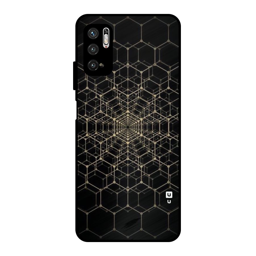 Gold Web Metal Back Case for Poco M3 Pro 5G