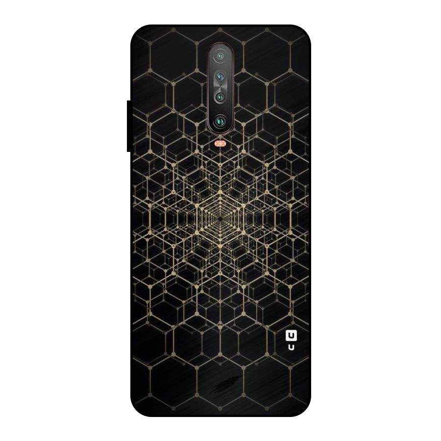 Gold Web Metal Back Case for Poco X2
