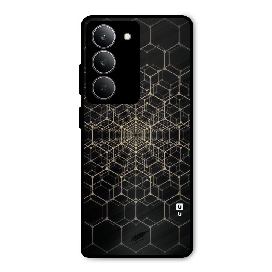 Gold Web Metal Back Case for Realme 14x