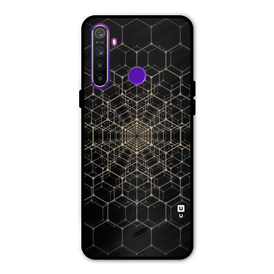 Gold Web Metal Back Case for Realme 5
