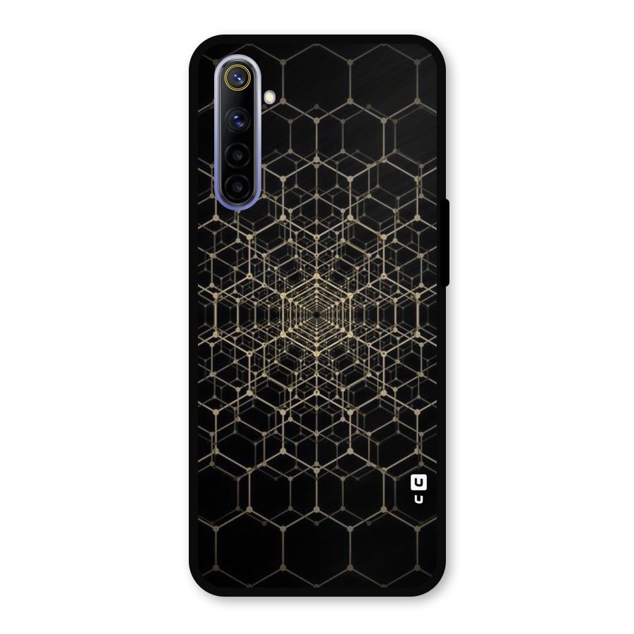 Gold Web Metal Back Case for Realme 6i