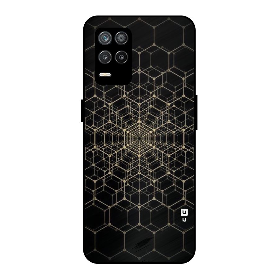 Gold Web Metal Back Case for Realme 8s 5G