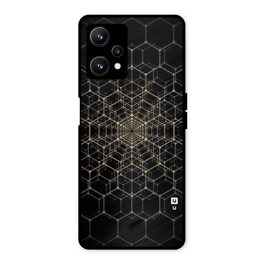 Gold Web Metal Back Case for Realme 9 Pro 5G