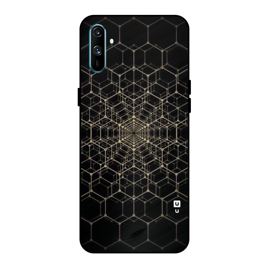 Gold Web Metal Back Case for Realme C3