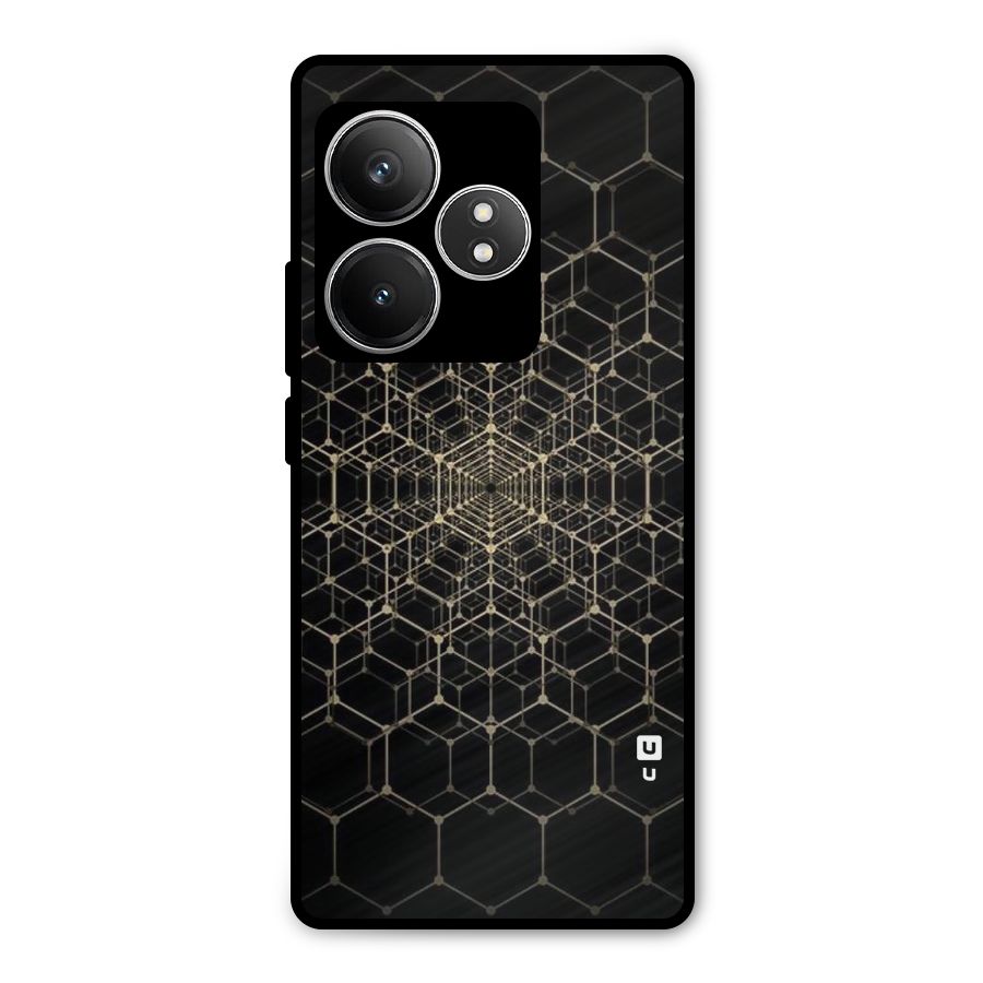 Gold Web Metal Back Case for Realme GT 6T