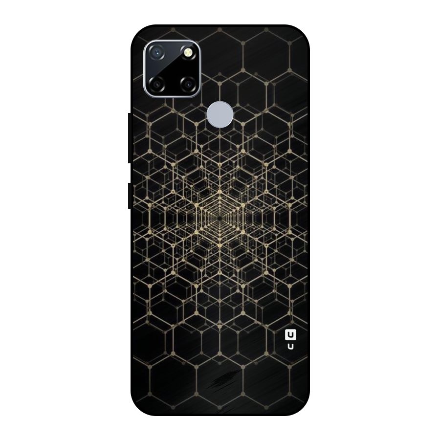 Gold Web Metal Back Case for Realme Narzo 20