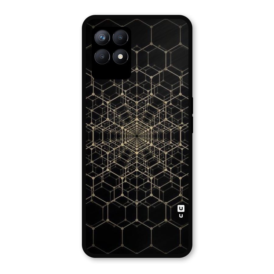 Gold Web Metal Back Case for Realme Narzo 50