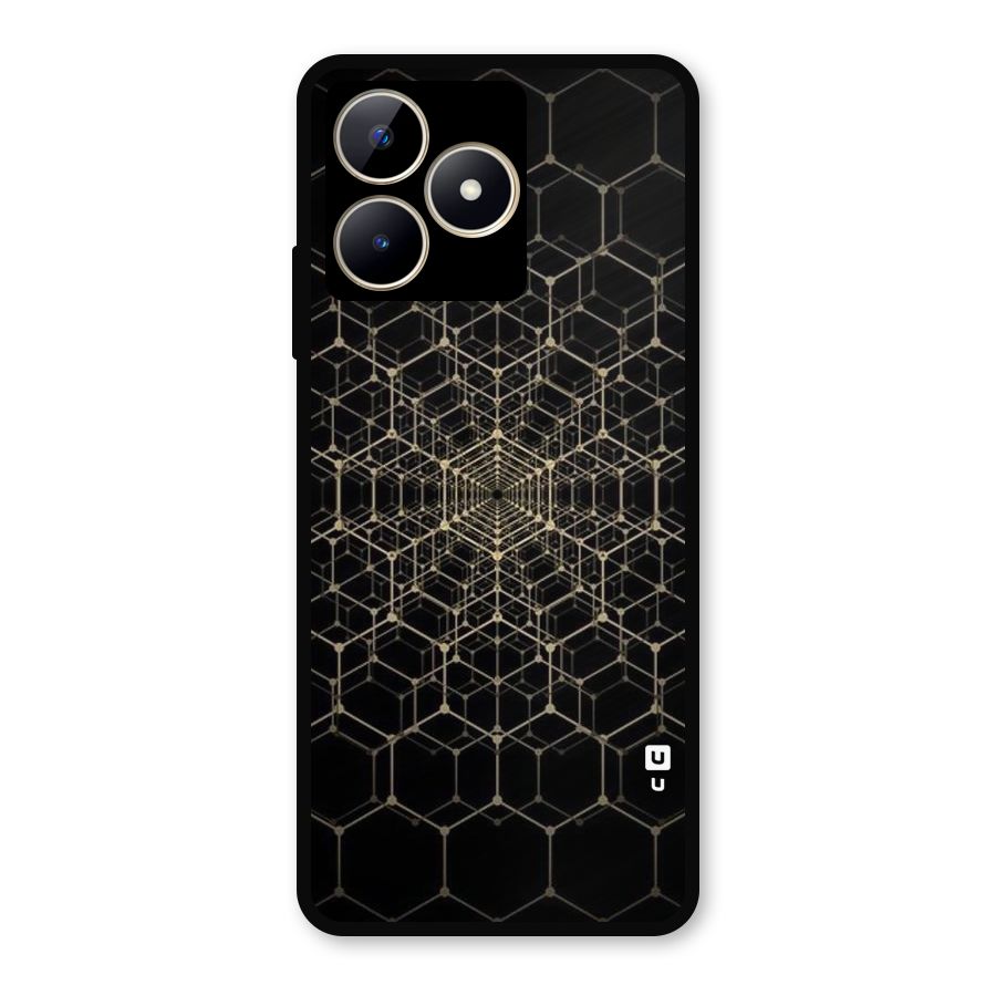 Gold Web Metal Back Case for Realme Narzo N53