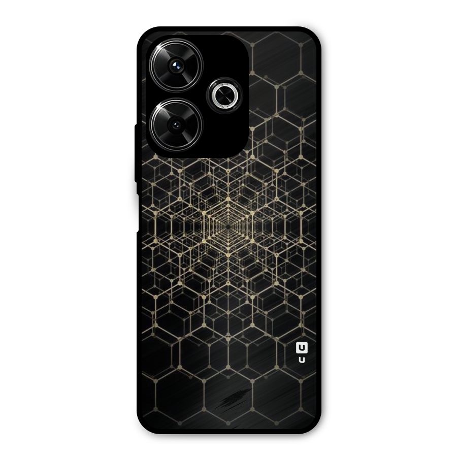 Gold Web Metal Back Case for Redmi 13 5G