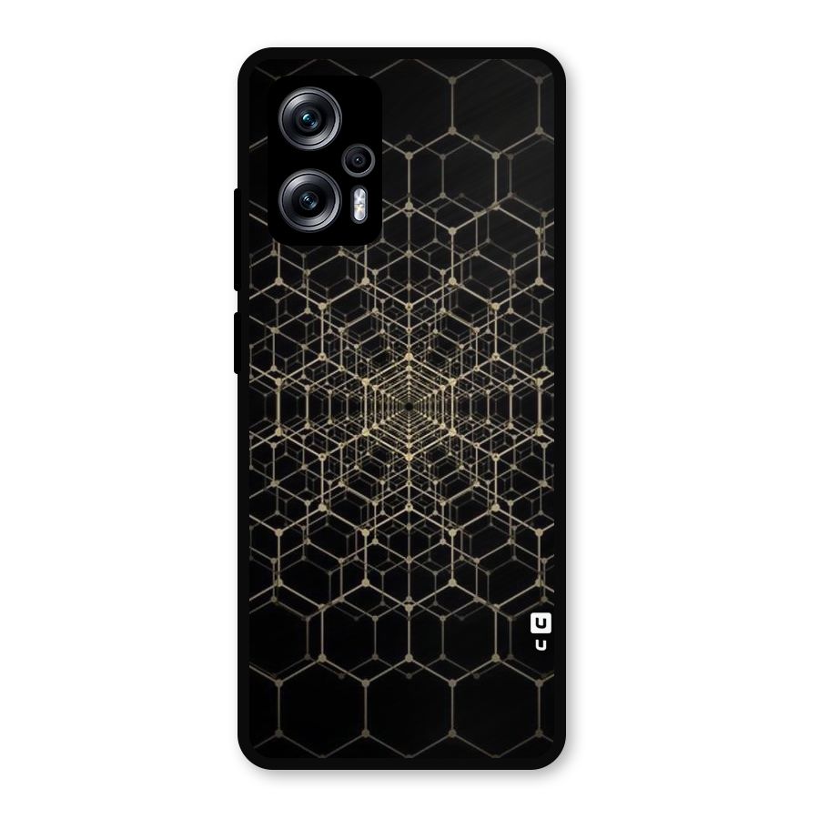 Gold Web Metal Back Case for Redmi K50i