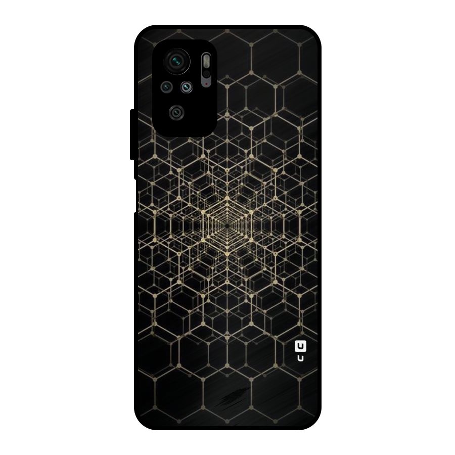 Gold Web Metal Back Case for Redmi Note 10