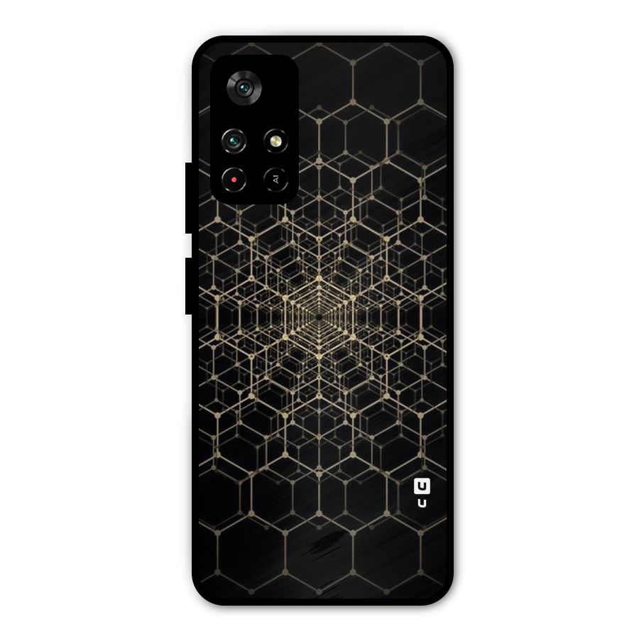 Gold Web Metal Back Case for Redmi Note 11T 5G