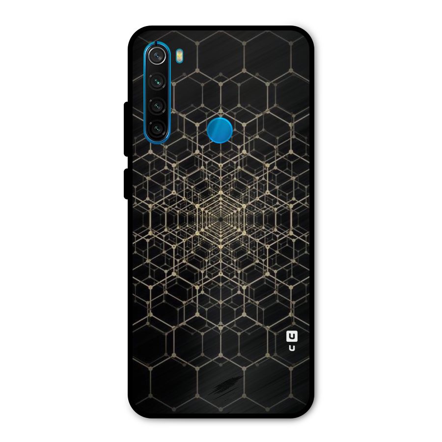 Gold Web Metal Back Case for Redmi Note 8