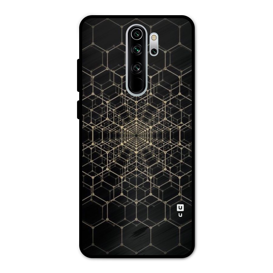 Gold Web Metal Back Case for Redmi Note 8 Pro