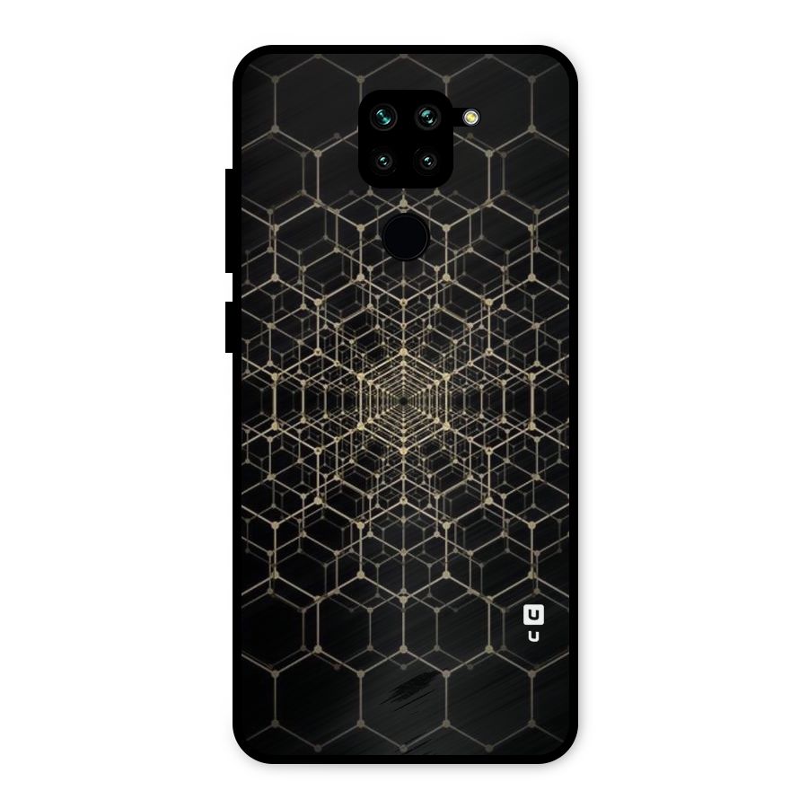 Gold Web Metal Back Case for Redmi Note 9