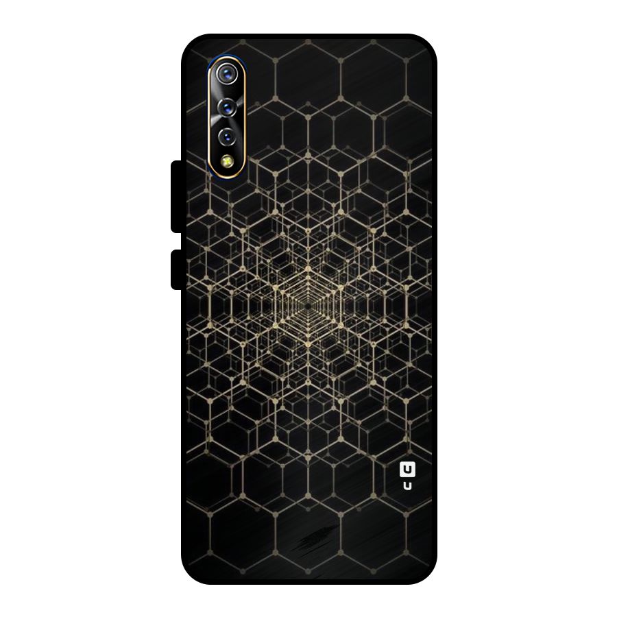 Gold Web Metal Back Case for Vivo S1