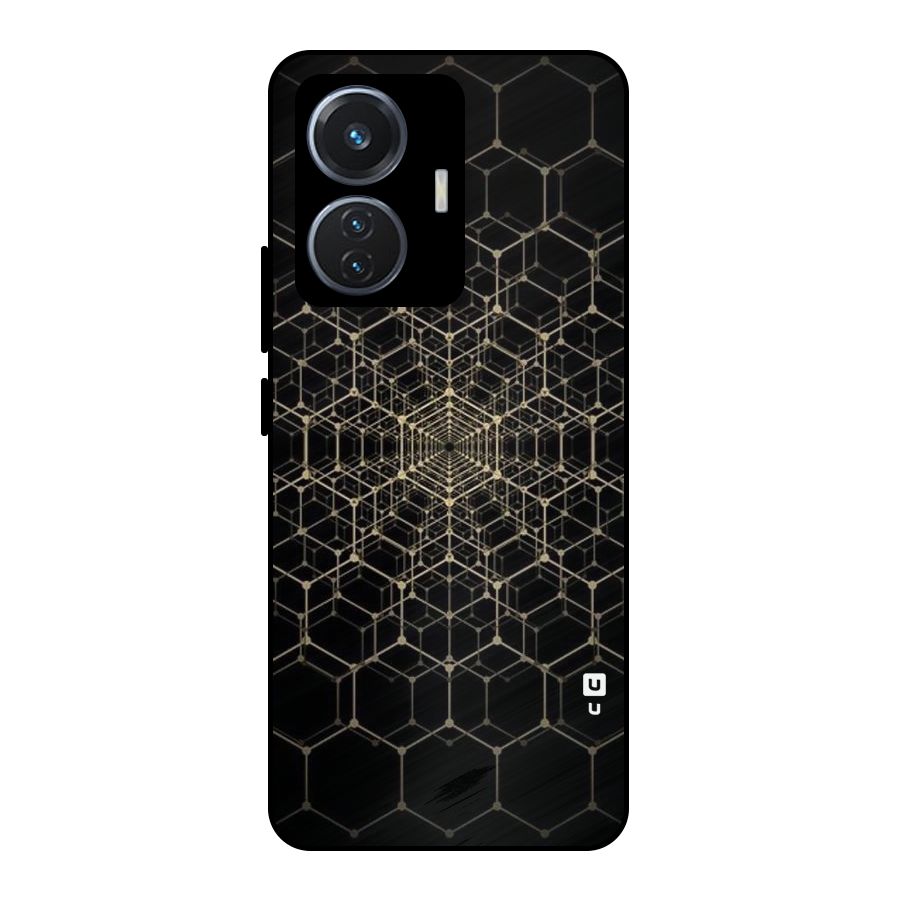 Gold Web Metal Back Case for Vivo T1 44W
