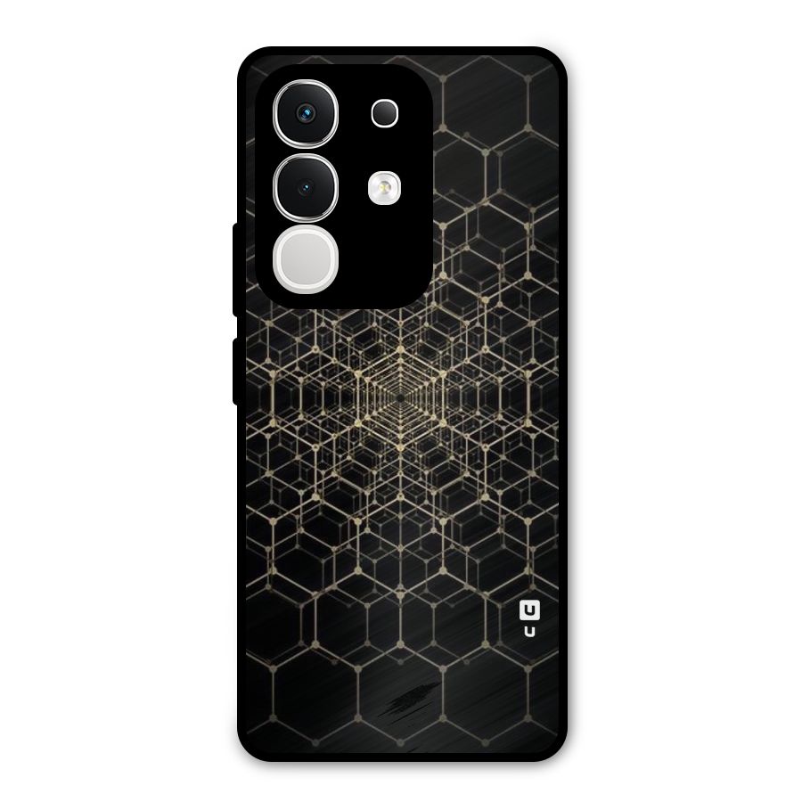 Gold Web Metal Back Case for Vivo T4x