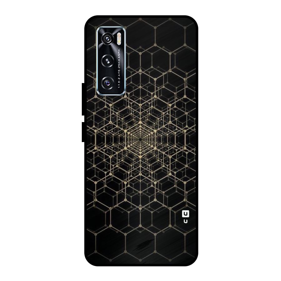 Gold Web Metal Back Case for Vivo V20 SE