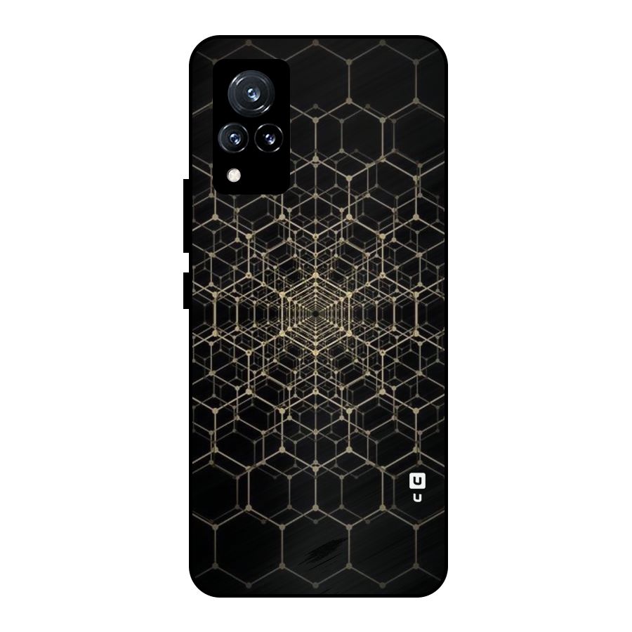 Gold Web Metal Back Case for Vivo V21 5G