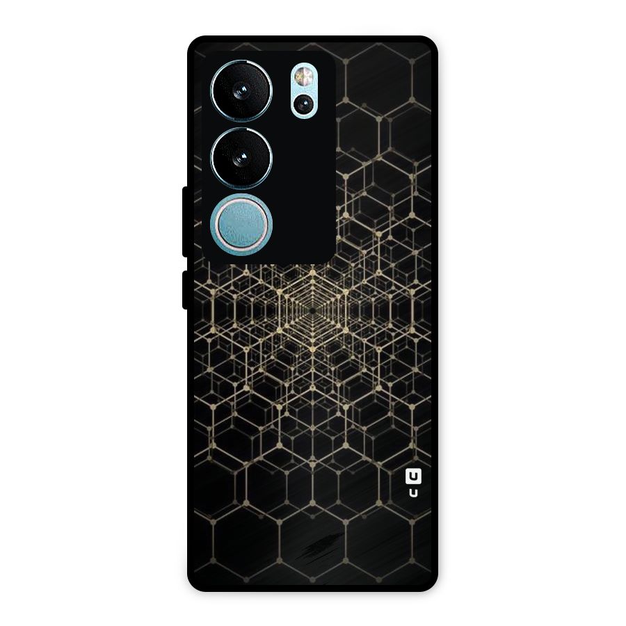 Gold Web Metal Back Case for Vivo V29