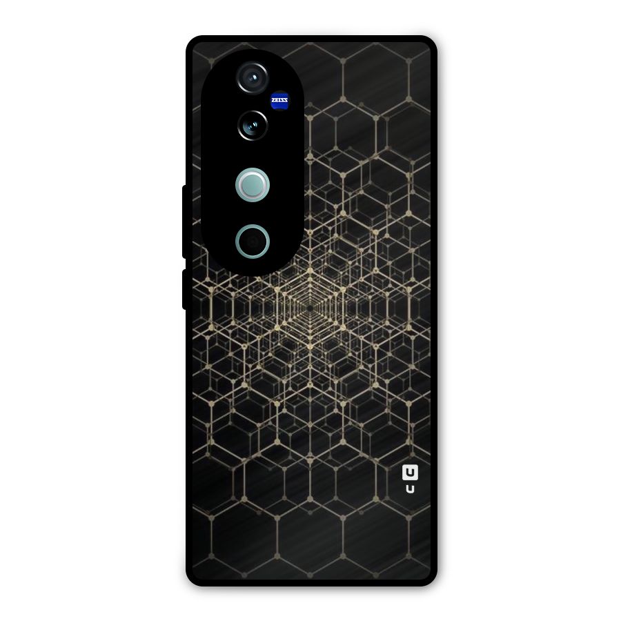 Gold Web Metal Back Case for Vivo V40