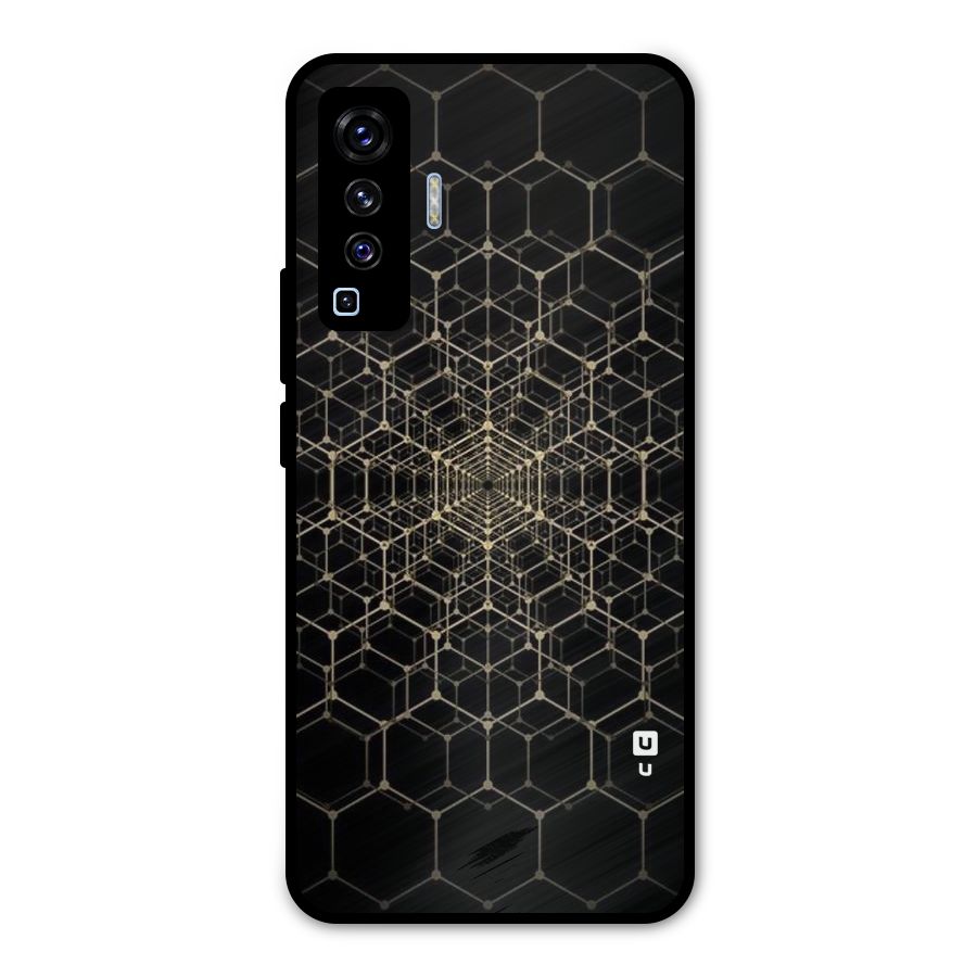 Gold Web Metal Back Case for Vivo X50