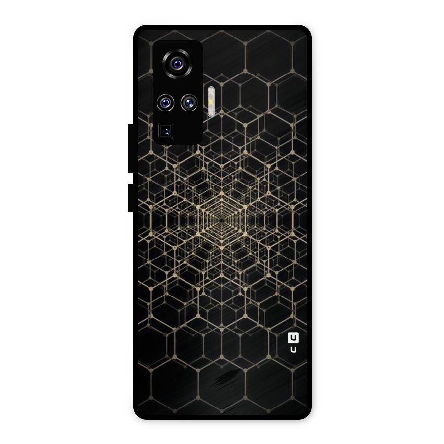 Gold Web Metal Back Case for Vivo X50 Pro