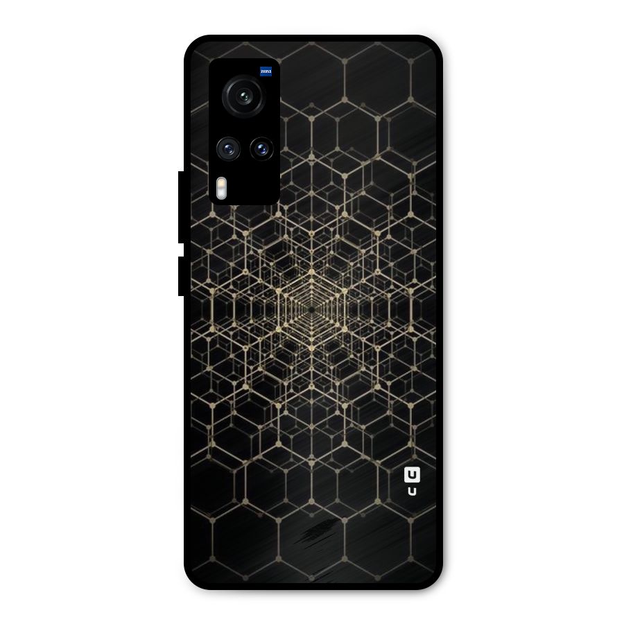 Gold Web Metal Back Case for Vivo X60