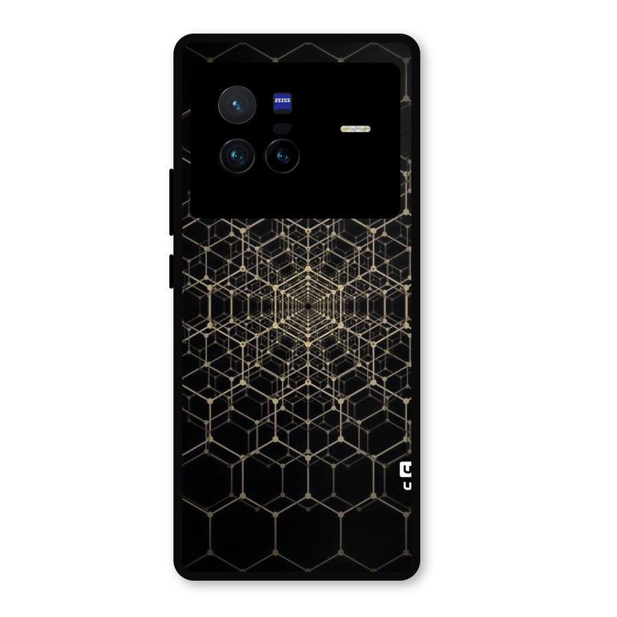 Gold Web Metal Back Case for Vivo X80