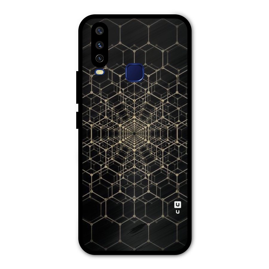 Gold Web Metal Back Case for Vivo Y15