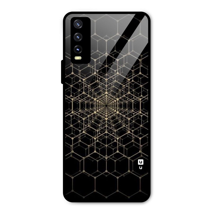 Gold Web Metal Back Case for Vivo Y20