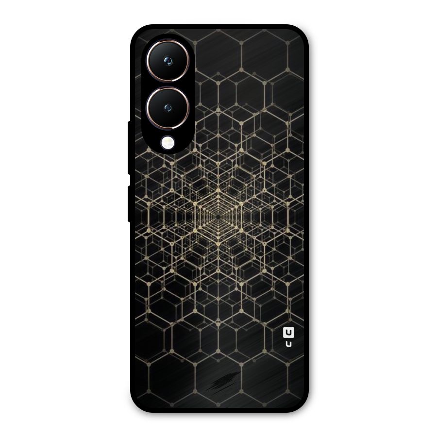 Gold Web Metal Back Case for Vivo Y28