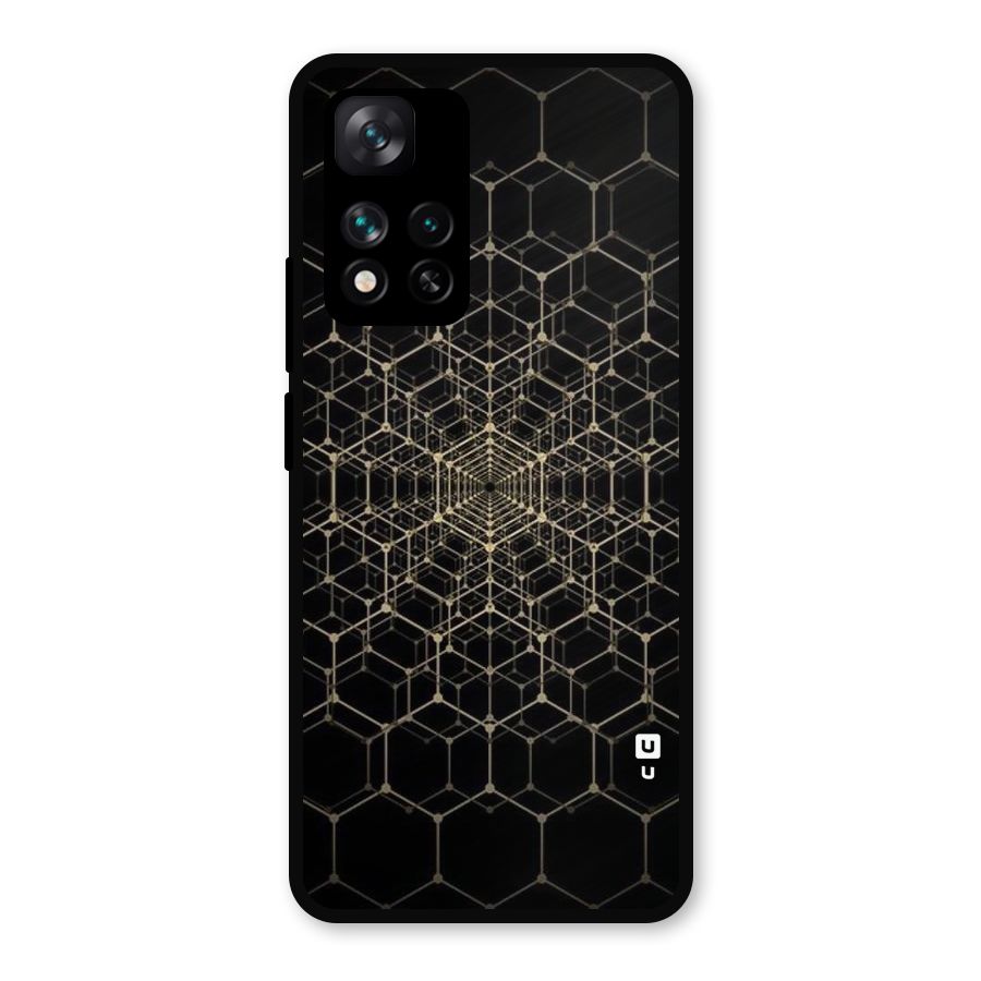 Gold Web Metal Back Case for Xiaomi 11i Hypercharge 5G