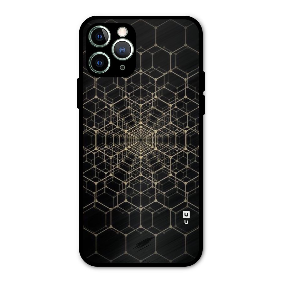 Gold Web Metal Back Case for iPhone 11 Pro Max