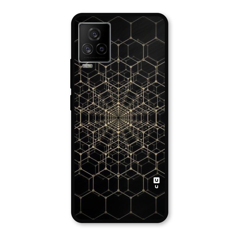Gold Web Metal Back Case for iQOO 7 Legend 5G