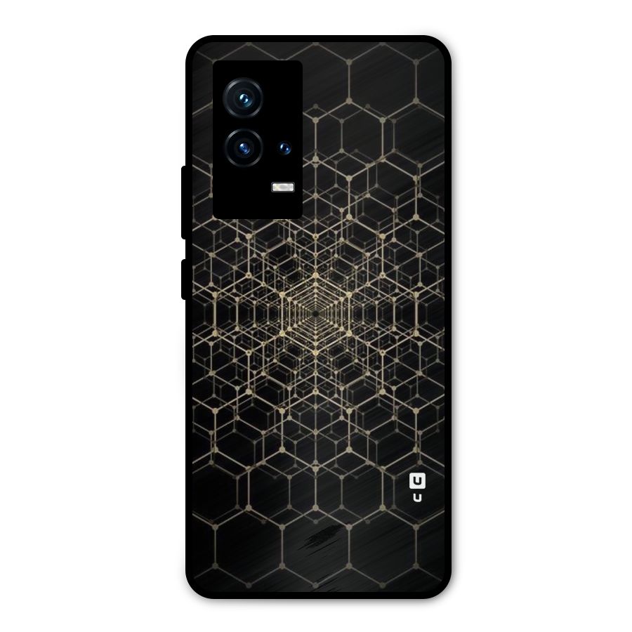 Gold Web Metal Back Case for iQOO 9 5G