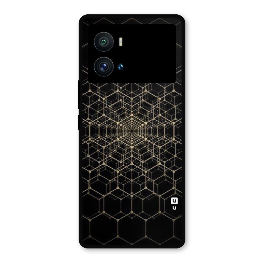 Gold Web Metal Back Case for iQOO 9 Pro