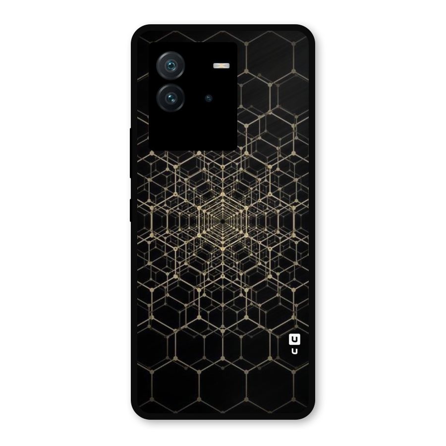Gold Web Metal Back Case for iQOO Neo 6 5G