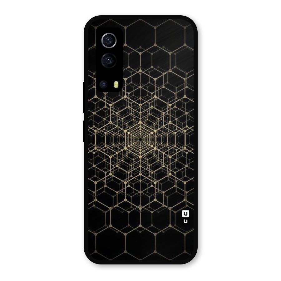 Gold Web Metal Back Case for iQOO Z3